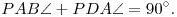 
PAB\sphericalangle + PDA\sphericalangle ={90}^{\circ}.
