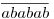 \overline{ababab}