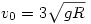v_{0}= 3\sqrt{gR}