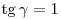 \mathop{\rm tg}\gamma=1