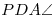 PDA\sphericalangle