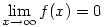 \lim\limits_{x\to\infty}f(x)=0