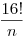 \frac{16!}n